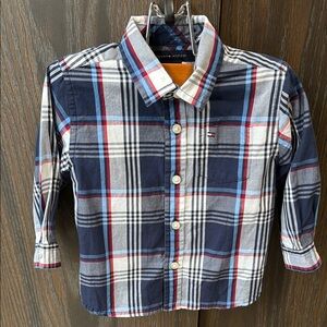 Tommy Hilfiger Kids Plaid Shirt, 12 Months, 100% Cotton, Like New
